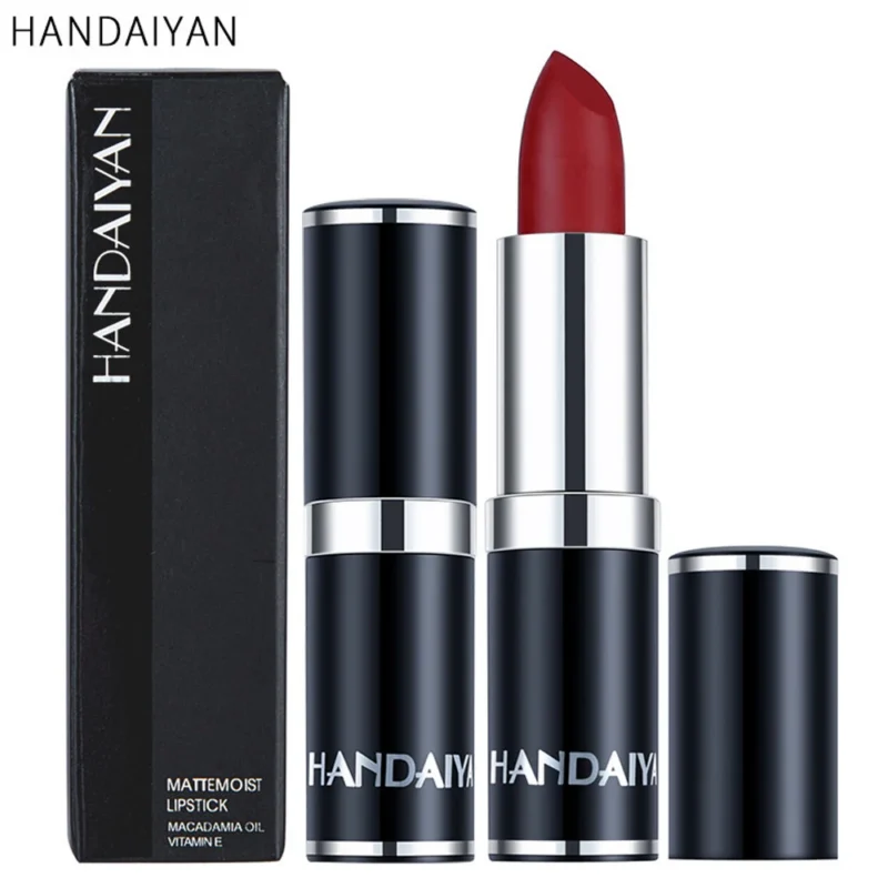 matte-lipstick-12-colors-black-tube-hdy-chxnt6rp-1 HANDAIYAN Matte Lipstick Set with 12 Highly Pigmented, Long-Lasting Colors in a Sleek Black Tube